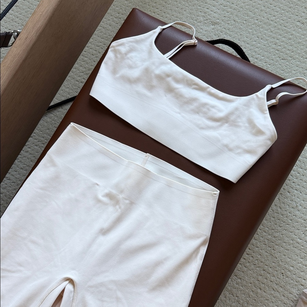 Elegant White Women's Two-Piece Set